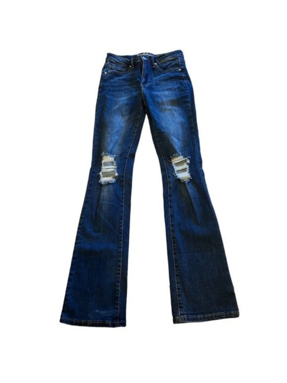 Resfeber bootcut denim jeans size 6 distressed medium wash NWT stretch